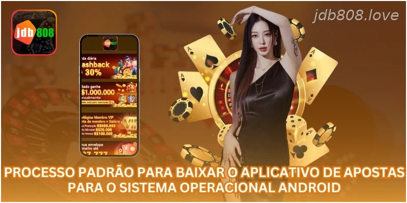 Processo padrão para baixar o aplicativo de apostas para o sistema operacional Android.