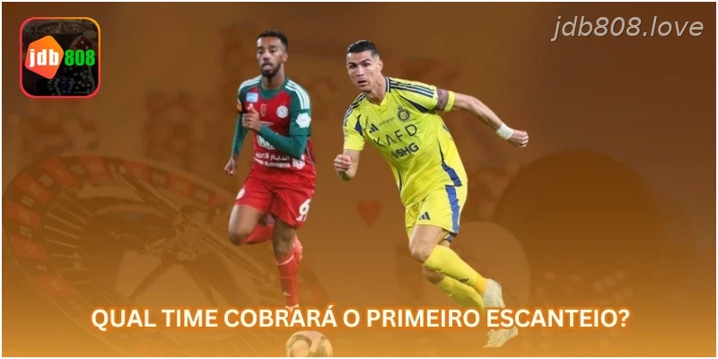 Qual time cobrará o primeiro escanteio?
